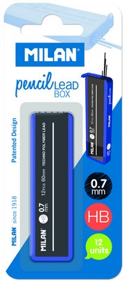 Minas Blíster 0.7mm HB Tubo c/12 Milan® EMIBWM10333 [Tubo] 8411574054887