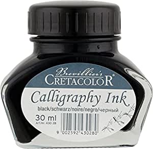 Tinta China para Caligrafía Negro 30ml CRETACOLOR® ECC043028 Frasco 9002592430280