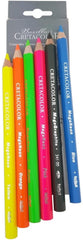 Lápiz p/Arte Mega Astist Studio c/6 Colores Neón CRETACOLOR® ECC028406 [Estuche] 9014400277109