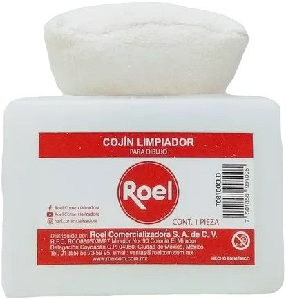 Cojín Limpiador p/Dibujo 100g aprox Roel® T08100CLD [Pieza] 7501858991005