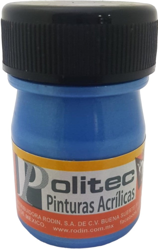 Pintura Acrílica Línea500 #513 Metálico 20ml Azul Metálico Politec® [Pieza] 7501230051310
