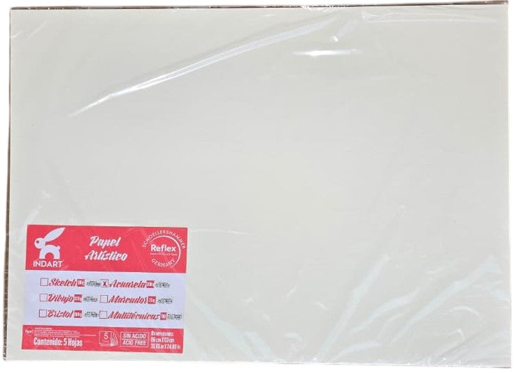 Papel Acuarela 300g Blanco Natural 61×86cm Reflex® PI00PEACU [Hoja] 7501858990473 2