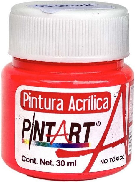 Pintura Acrílica Línea800 #801 Fluorescente 20ml Verde Neón Politec® Pieza 7501230080419 03