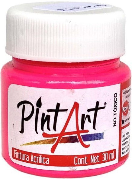 Pintura Acrílica Línea800 #801 Fluorescente 20ml Verde Neón Politec® Pieza 7501230080419 04