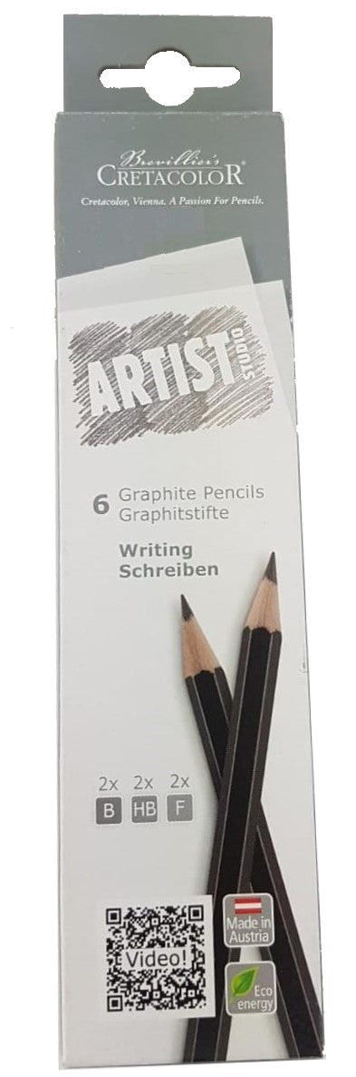Lápiz p/Dibujo Grafito Artist Studio c/6 CRETACOLOR® ECC014106 [Estuche] 9014400277017