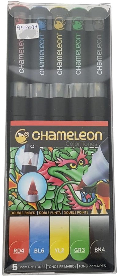 Marcador Rotulador Doble Punta c/5 Tonos Primarios chameleon™ ECHCT0502 Pieza 182021000686