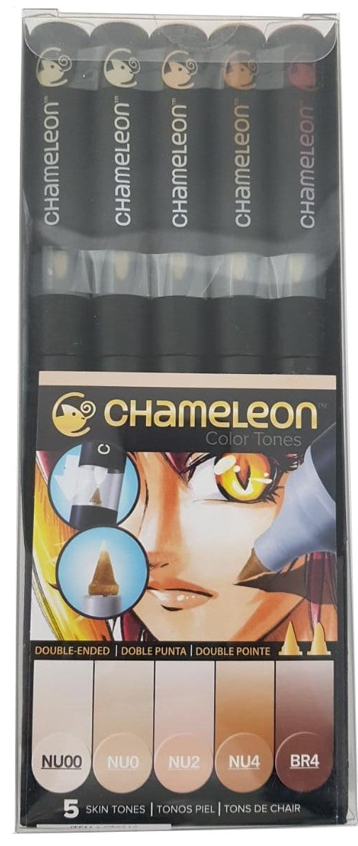 Marcador Rotulador Doble Punta c/5 Tonos Piel chameleon™ ECHCT0510 [Pieza] 812751023012
