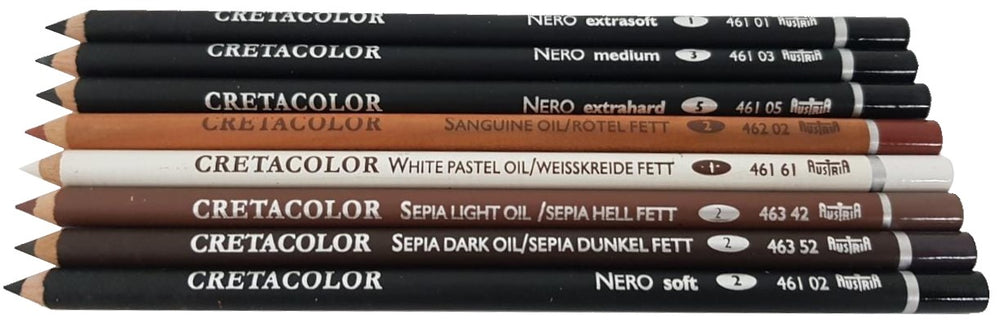 Lápiz p/Arte de Dibujo p/Artista c/8 Graso CRETACOLOR® ECC0SBOIL [Estuche] 9002219162006