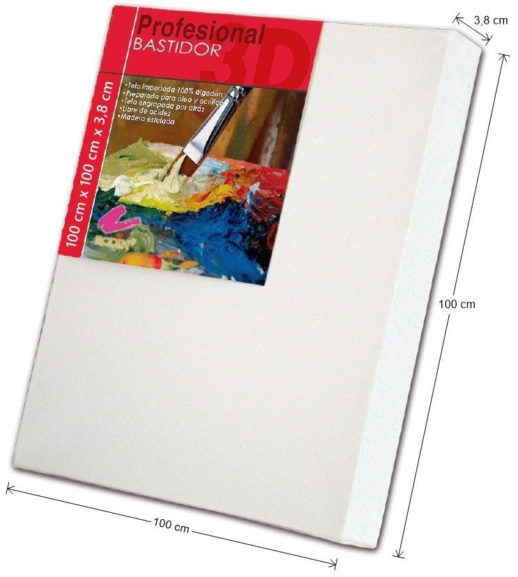 Bastidor Tridimensional 3.8cm de canto 100×100cm Rodin® [Pieza] 7501139153153