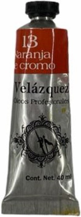 Pintura Oleo Velázquez Naranja de Cromo 40ml T-14 Roel® P04001413 Tubo 7501858919450 01