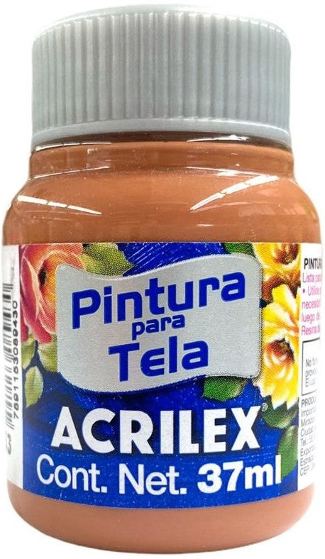 Pintura Textil Mate 37ml Marrón Café Acrilex® A04140953 Pieza 7891153089430 01