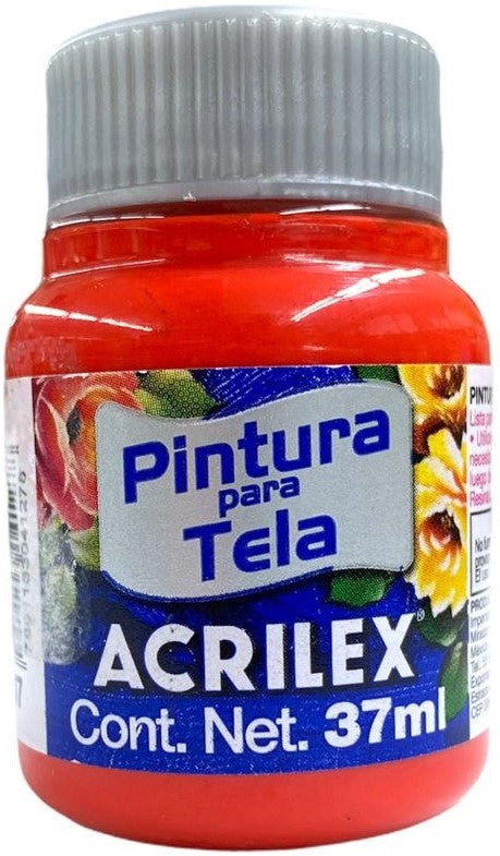 Pintura Textil Mate 37ml Rojo Fuego Acrilex® A04140507 Pieza 7891153041278 01