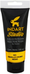 Pintura Acrílica INDART #023 Alta Viscosidad 100ml Amarillo CromoM Studio INDART® PIAAV07023 [Pieza] 7501858997311