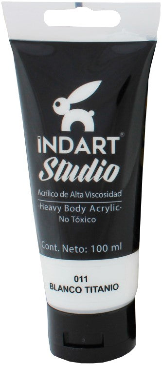 Pintura Acrílica INDART #011 Alta Viscosidad 100ml Blanco Studio INDART® PIAAV07011 [Pieza] 7501858997274