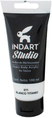 Pintura Acrílica INDART #011 Alta Viscosidad 100ml Blanco Studio INDART® PIAAV07011 [Pieza] 7501858997274