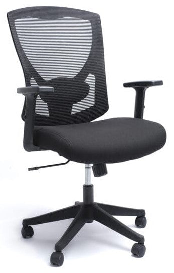 Silla Operativa H5 Mesh con Tela Negra Brazos Ajustabl Ofik® 841 [Pieza]