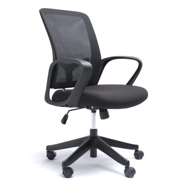 Silla Operativa H9 Mesh con Tela Negra EstructuraNegro Ofik® 1096 [Pieza]