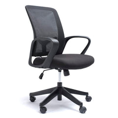 Silla Operativa H9 Mesh con Tela Negra EstructuraNegro Ofik® 1096 [Pieza]