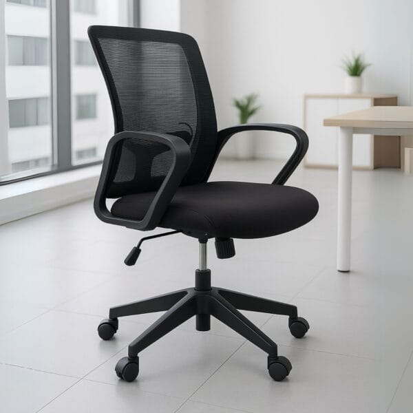 Silla Operativa H9 Mesh con Tela Negra EstructuraNegro Ofik® 1096 [Pieza] 8