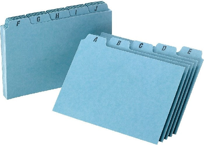 Guía p/Archivo Pressboard Índice A-Z c/25 Azul Claro 3×5" Oxford® 3525BLU Pieza 78787352025 01