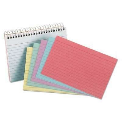 Tarjeta Índice Rayada c/Espiral c/100 Arcoíris 3×5" Oxford® 40285 Paquete 78787402850 01