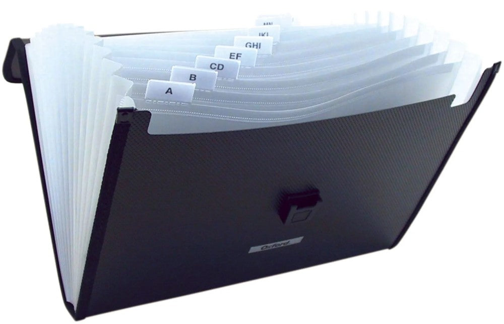 Archivero Expandible Broche/Manija 12 Division Negro Carta Oxford® F136 [Pieza] 78787001367