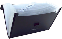 Archivero Expandible Broche/Manija 12 Division Negro Carta Oxford® F136 [Pieza] 78787001367