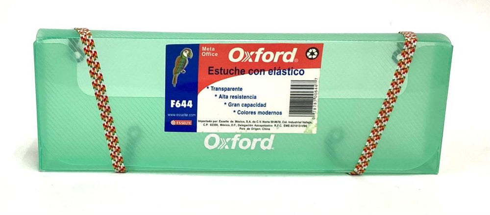 Lapicera Caja Plástica Cierre Elástico Colores 20×7×2.3cm Oxford® F644 [Pieza] 78787006447