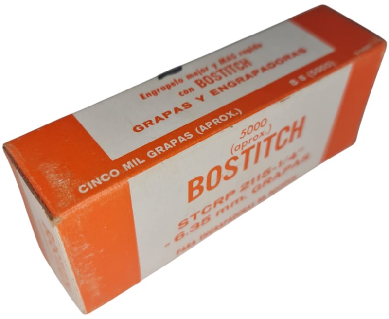 Grapa Power Crown STCRP 2115-¼ 6.35mm para B8 c/5000 Bostitch® STCR2115/4 [Caja] 77914007180 3