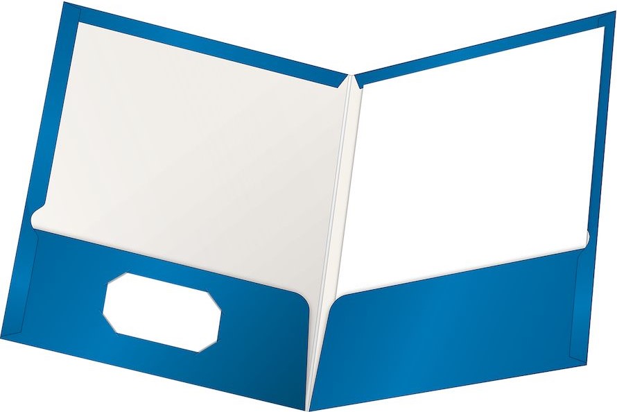 Fólder Doble Solapa 9.5cm Showfolio Laminado Azul Carta Oxford® 51701 Pieza 78787517011 01
