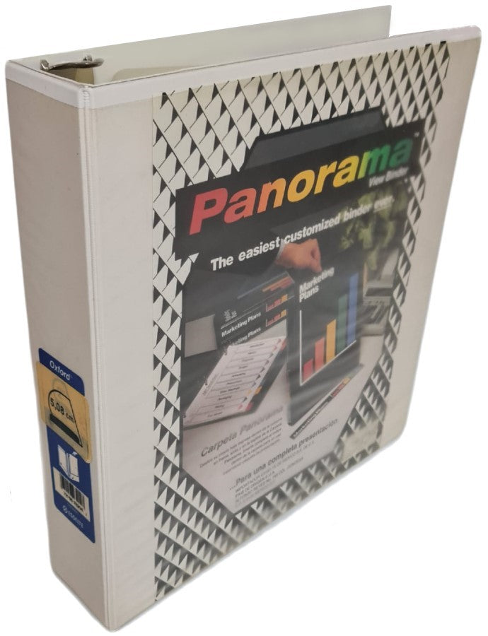 Carpeta 3 Argollas "D" Panorama 2" Blanco Carta Oxford® 23204 [Pieza] 72156232048