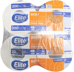 Papel Higiénico Jr. Hoja Doble c/12 Rollos 200m×8.8cm Elite® 8057 [Bolsa] 7502247338050 2