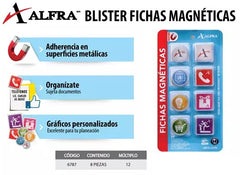 Imanes Fichas Margnéticas Bliister c/8 Colores 3cm Alfra® 6787 [Paquete] 7501527967874 2