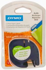 Cinta p/Rotulador LetraTag® LT Papel c/2 Blanco Perla 12mm×4m Dymo® 10697 [Paquete] 71701106971