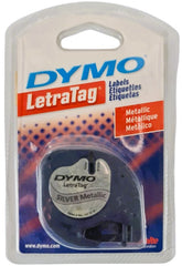 Cinta p/Rotulador LetraTag® LT Plastificada Plata Metálico 12mm×4m Dymo® 91338 [Pieza] 71701913388