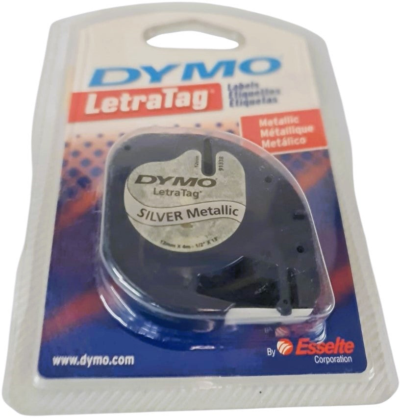 Cinta p/Rotulador LetraTag® LT Plastificada Plata Metálico 12mm×4m Dymo® 91338 [Pieza] 71701913388 3