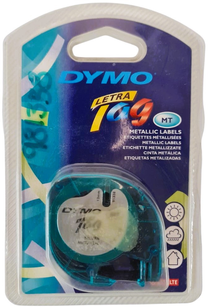 Cinta p/Rotulador LetraTag® LT Plastificada Plata Metálico 12mm×4m Dymo® 91338 [Pieza] 71701913388 5