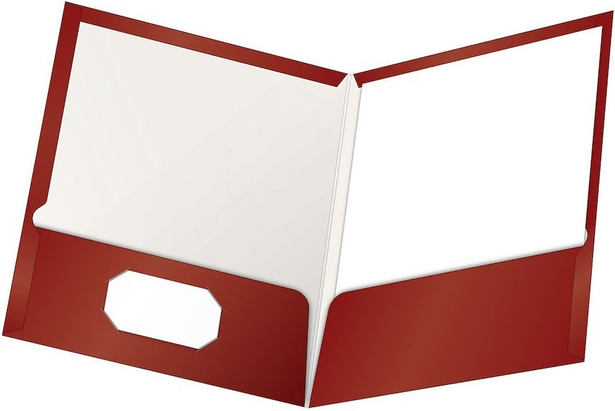 Fólder Doble Solapa 9.5cm Showfolio Laminado Carmesí Carta Oxford® 51718 Pieza 78787517189 01