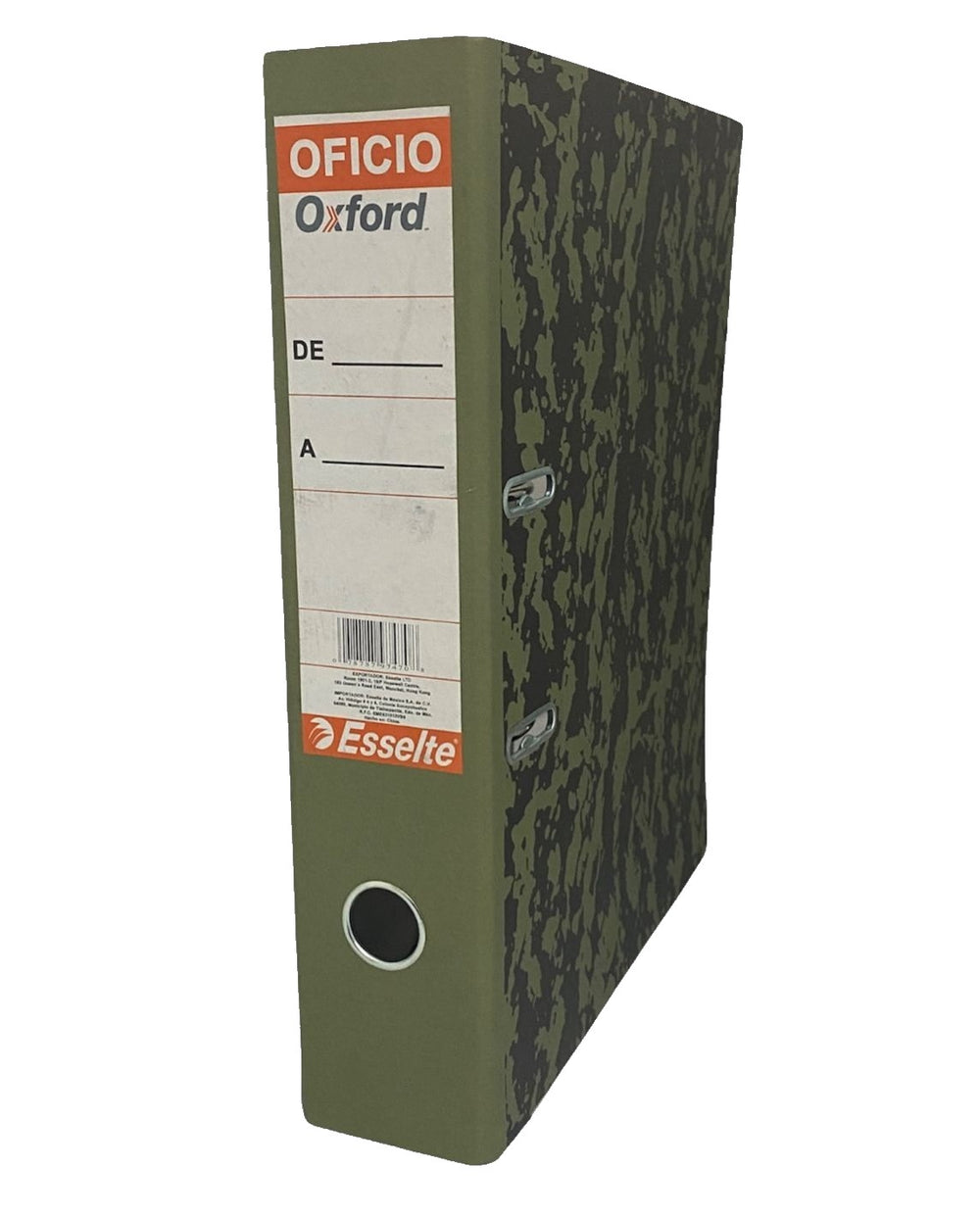 Registrador 2 argollas Marmoleado 2" Verde Oficio Oxford® 97470 Pieza 78787974708 03
