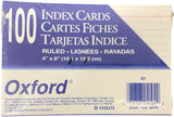 Tarjeta Índice Rayada c/100 Raya 4×6" Oxford® 41 Paquete 78787041042 01