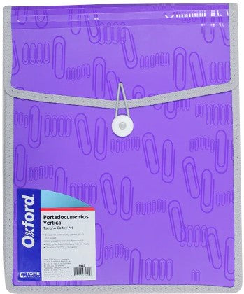 Sobre p/DocumentoPlástico I Clip Vertical c/Liga Violeta Carta Oxford® F455 [Pieza] 78787074552 3