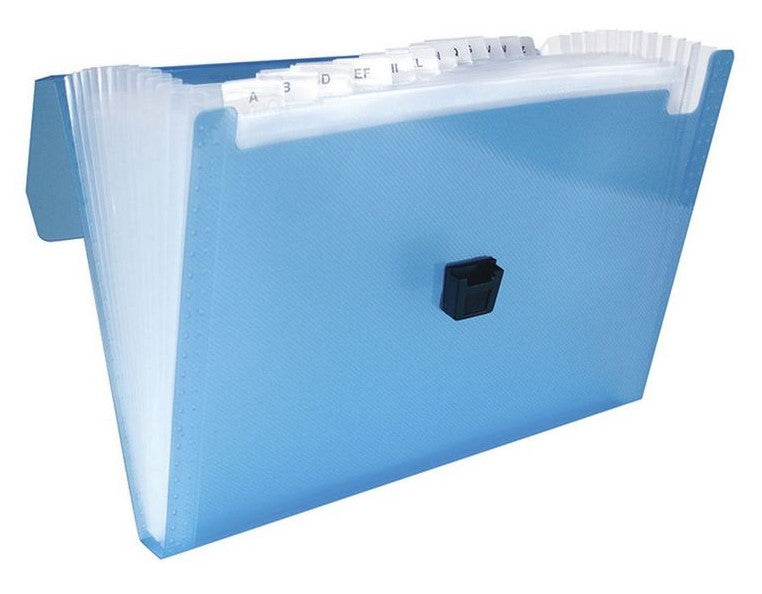 Archivero Expandible Broche/Manija 13 Division Azul-Blanco Carta Oxford® F148 [Pieza] 78787001480