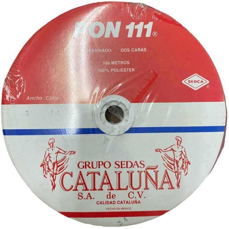 Listón Cataluña Satin 0111 Satin 2 Caras I 044 Palo de Rosa A3 (108m) Cataluña® [Metro]