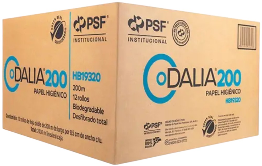 Papel Higiénico Jr. Hoja Doble c/12 Rollos 200m×8.5cm Dalia® HD200 [Caja] 7501050456203 3