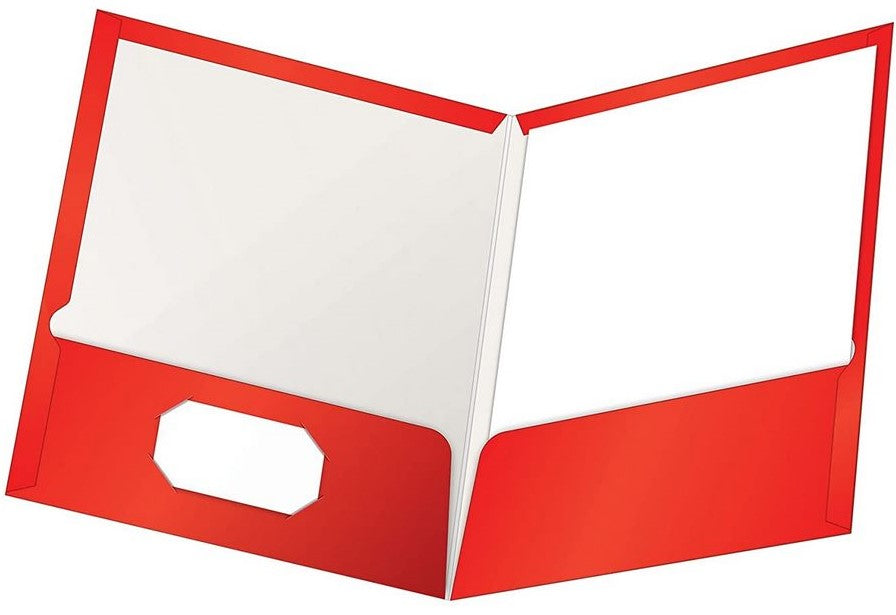 Fólder Doble Solapa 9.5cm Showfolio Laminado Rojo Carta Oxford® 51711 Pieza 78787517110 01