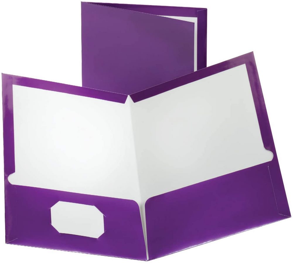 Fólder Doble Solapa 9.5cm Showfolio Laminado Morado Carta Oxford® 51726 Pieza 78787517264 01