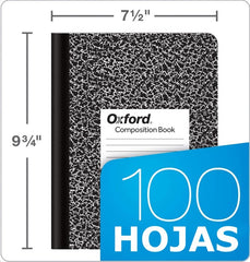 Cuaderno de Composición Marmoleado Negro Raya 9/32" 9¾×7½" Oxford® 63796 [Pieza] 25932637964