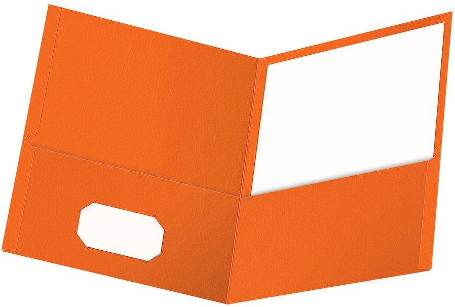 Fólder Doble Solapa Cartoncillo Gofrado Mate Naranja Carta Oxford® 57510 Pieza 78787575103 01