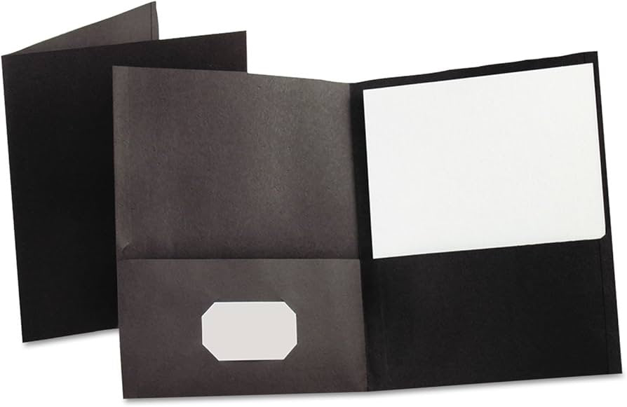 Fólder Doble Solapa Cartoncillo Gofrado Mate Negro Carta Oxford® 57506 Pieza 78787575066 02