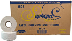 Papel Higiénico Jr. Gold Hoja Doble c/12 Rollos 150m×8.2cm Supreme® 1505 [Caja] 7502242641589